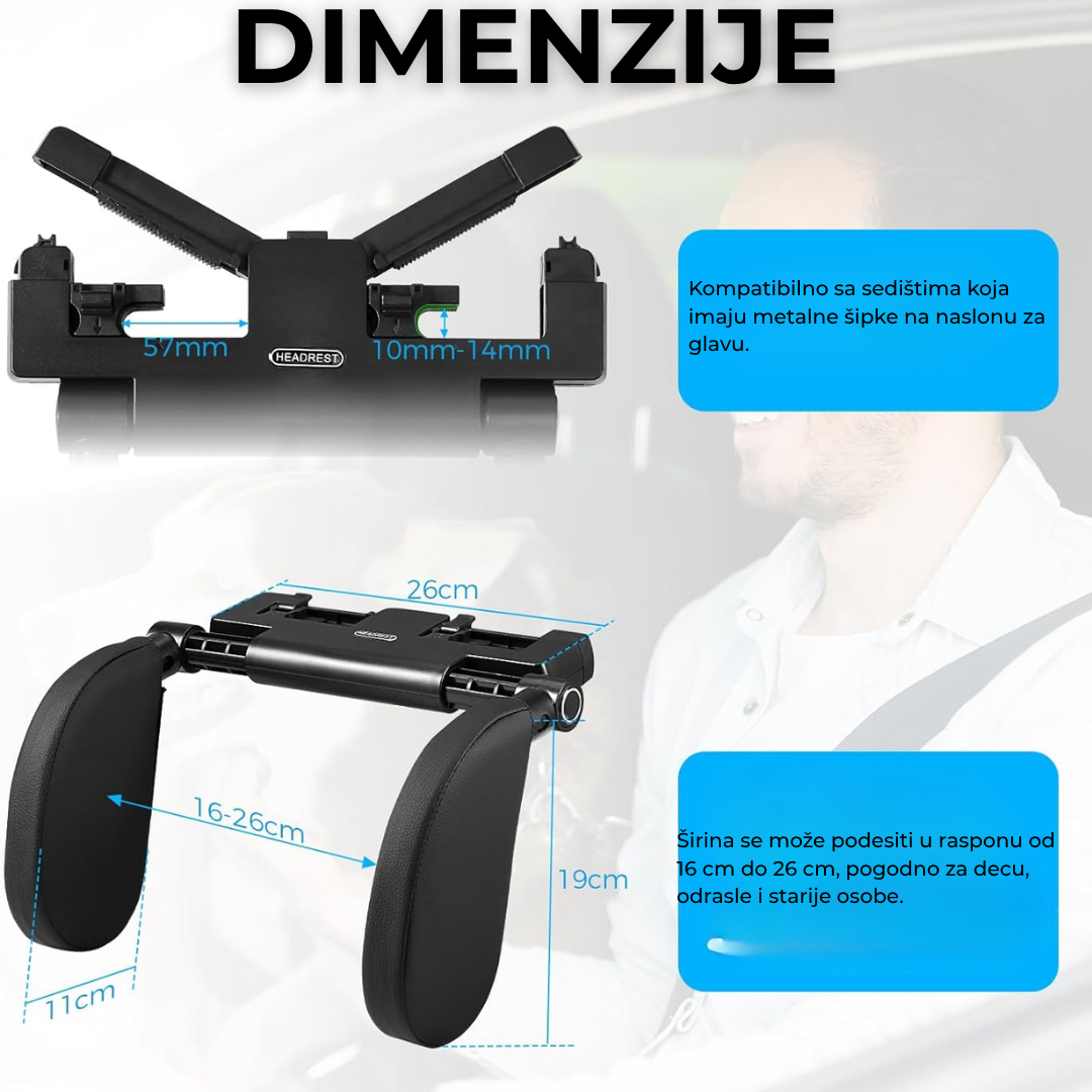 Jastuk za glavu i vrat za auto