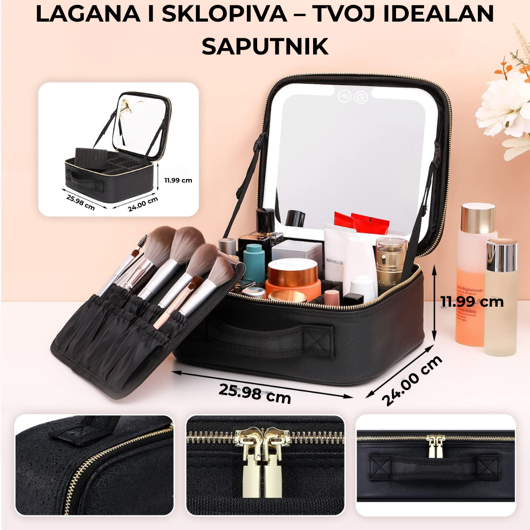 LED Kozmetička Torba sa Ogledalom