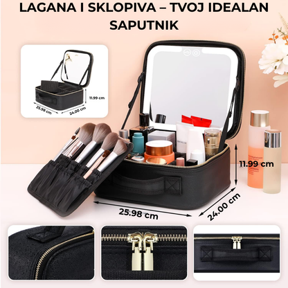LED Kozmetička Torba sa Ogledalom
